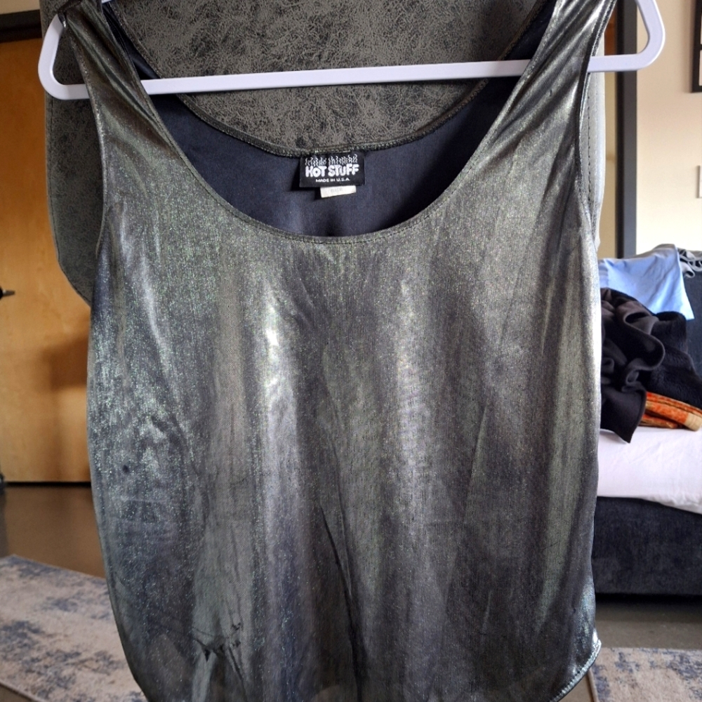Metallic Black Women's Top